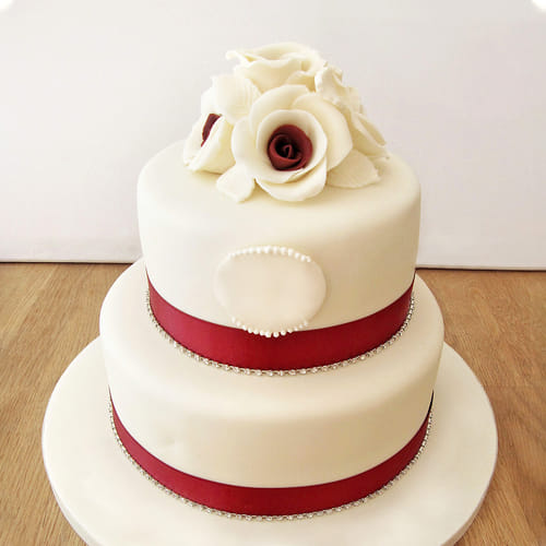 2 Tier Ruby Wedding Anniversary Cake (3.5 Kg)