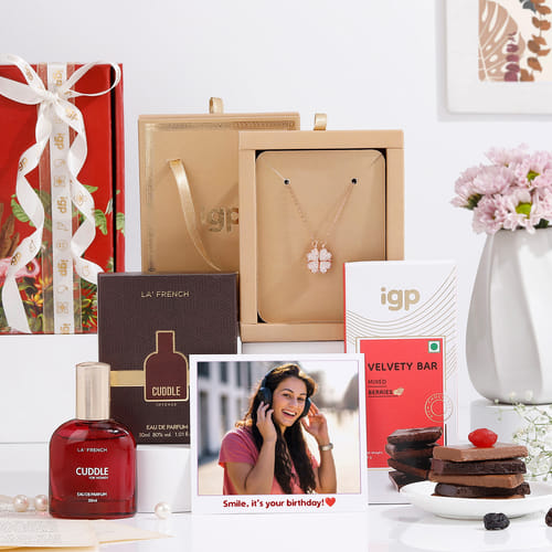 Personalized Luxurious Daily Essentials Birthday Hamper For Her