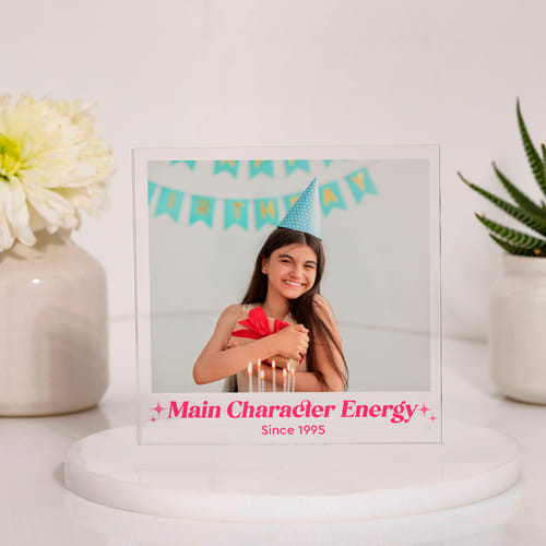 Personalized Main Character Energy Acrylic Photo Frame