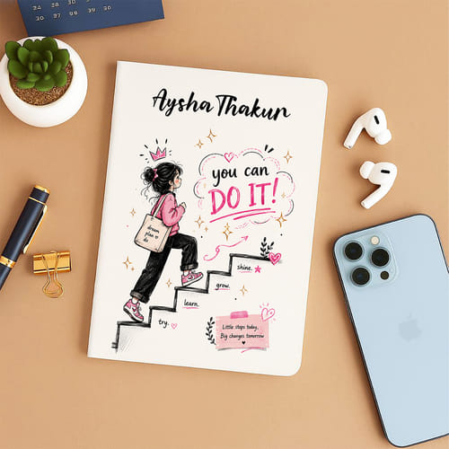 Personalized You Can Do It Noteebook For Rakhi