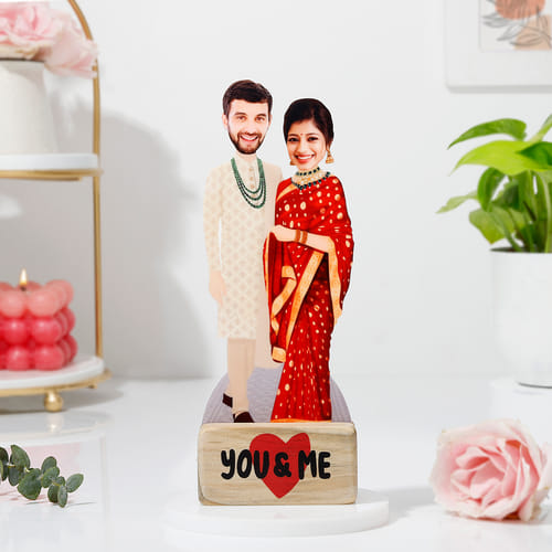 Personalized You & Me Bhaiya Bhabhi Caricature