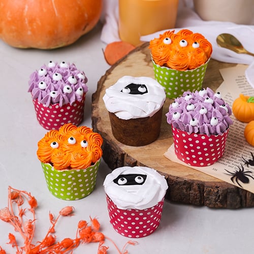Spooky Eyes Halloween Cupcakes - Set Of 6