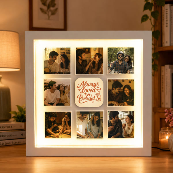 Personalized Always Loved LED Photo Frame for Rakhi