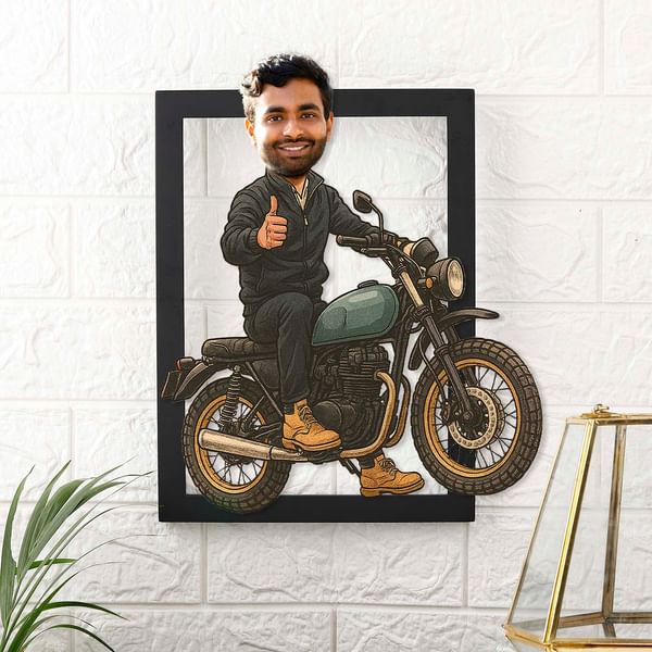 Personalized Born To Ride Caricature