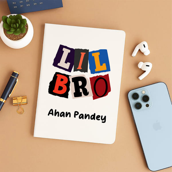 Personalized Little Bro Notebook for Rakhi