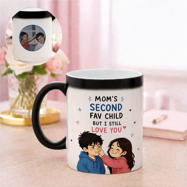 Personalized Mom's Second Fav Child Mug for Rakhi