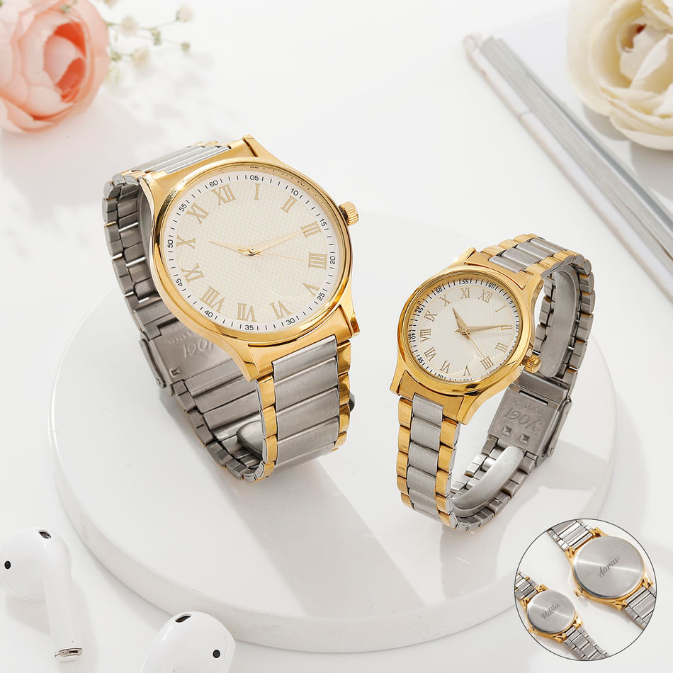 Couple Watches Personalized Gift Set