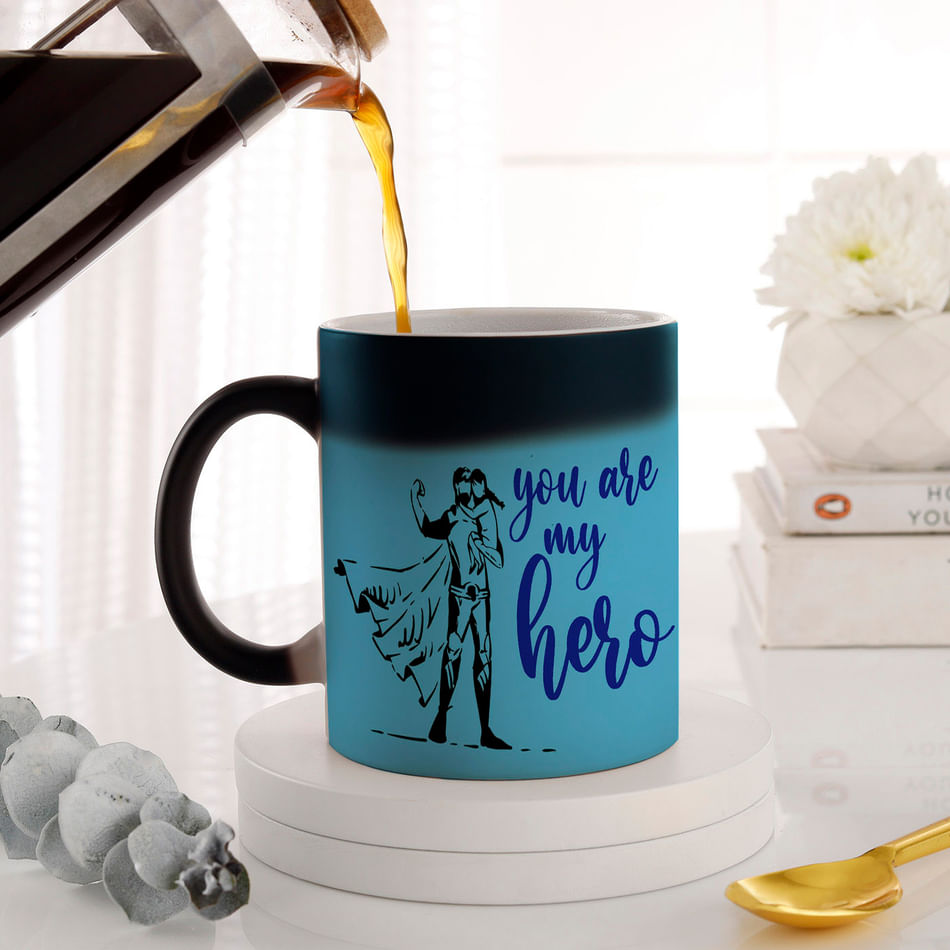 Father's Day Personalized You Are My Hero Magic Mug