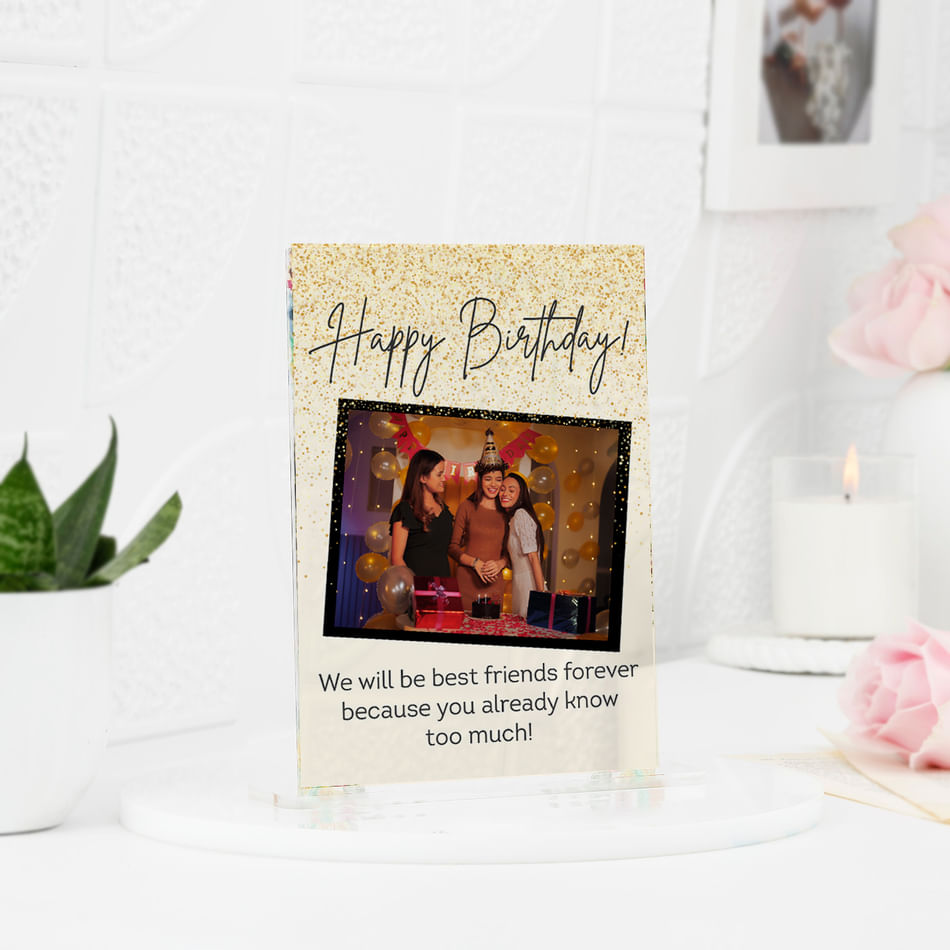 Buy/Send Personalized Acrylic Birthday Greeting Card Online IGP