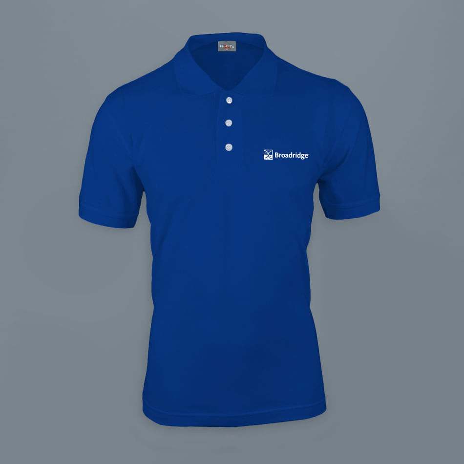 Buy/Send Ruffty Solids Cotton Polo T-shirt for Men (Royal Blue