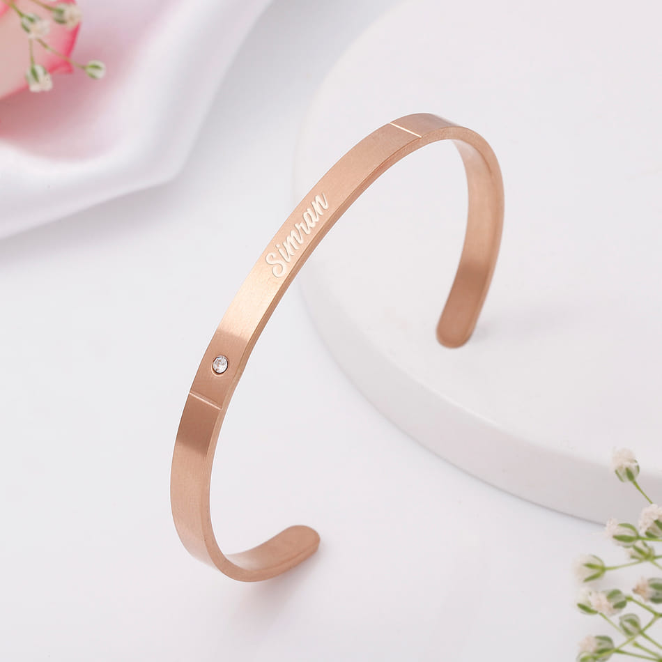 Buy/Send Stellar Glam Personalized Women's Cuff Bracelet Rose