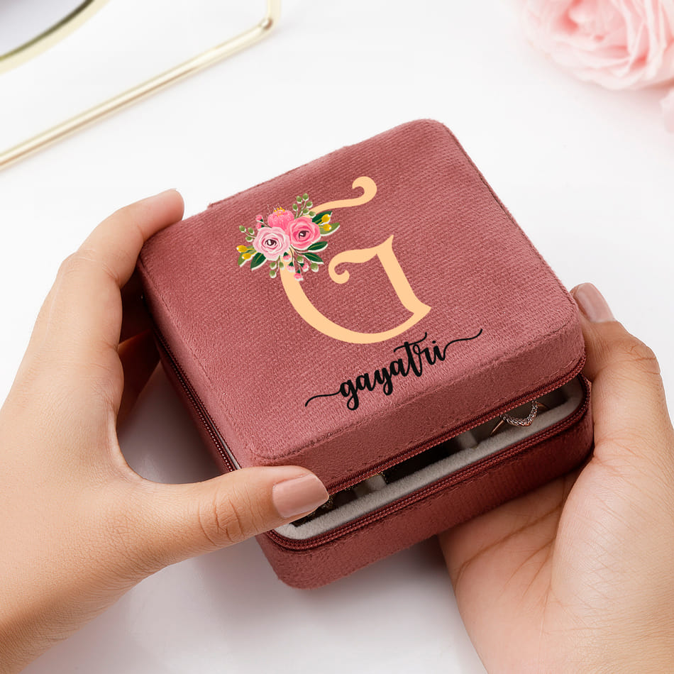Buy/Send Velvet Luxe Personalized Jewellery Organizer Online