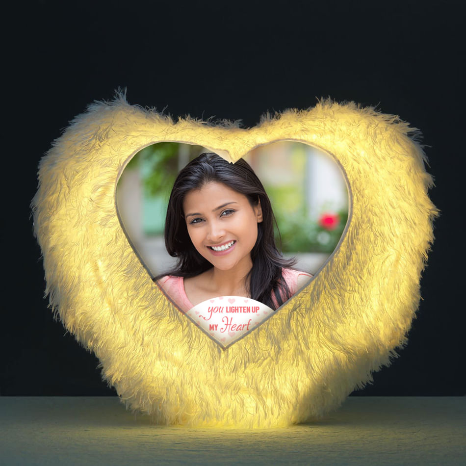 Buy/Send You Light Up My Heart Personalized LED Cushion Online