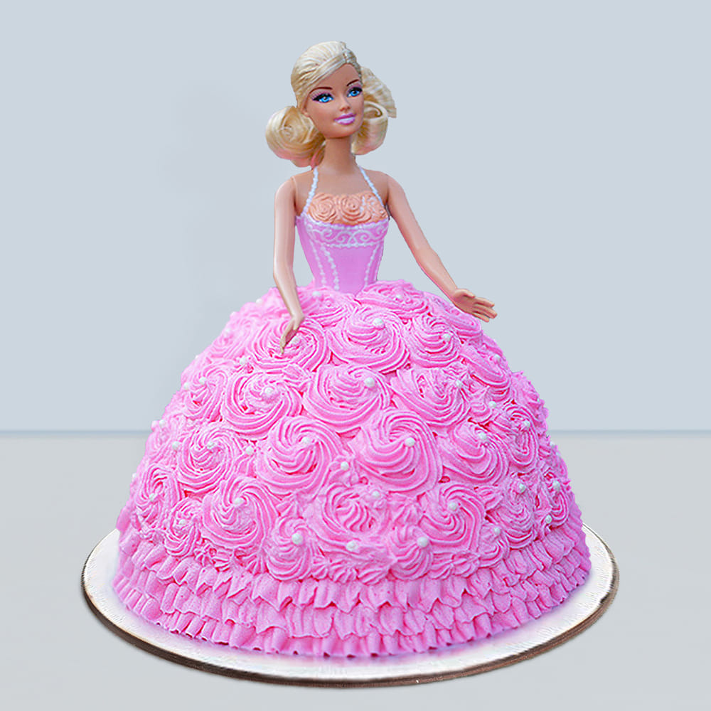 Buy/Send Pink Rose Dress Barbie Cake (2 Kg) Online | IGP | HD1119537
