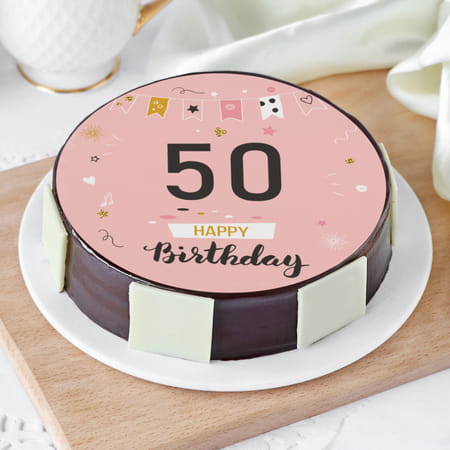 50th Birthday Cake For Her (1 Kg)-picture-15