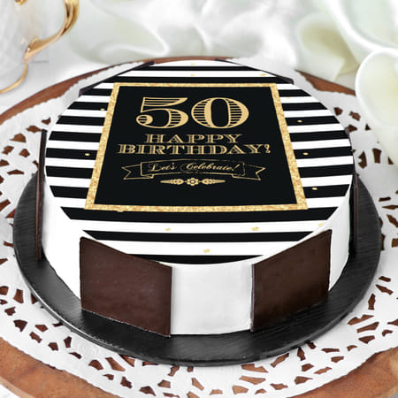 50th Birthday Cake For Him (1 Kg)-picture-19