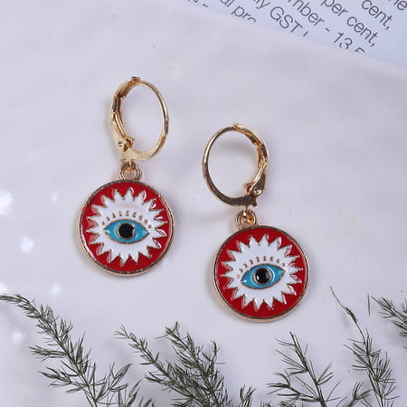 Alluring Evil Eyes Charm Earrings-image-30