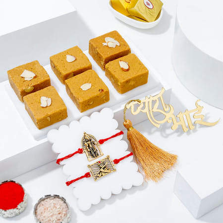 Auspicious Lord Ram And Krishna Rakhi Combo - Set Of 2-picture-29