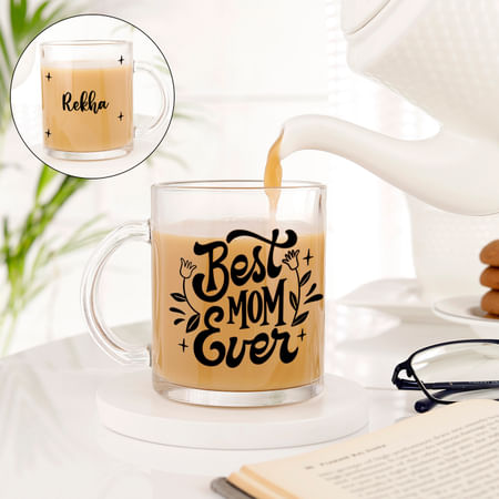Best Mom Personalized Mother's Day Glass Mug