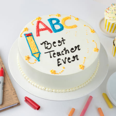 Best Teacher Ever VanillaPineapple Cream Cake-picture-34