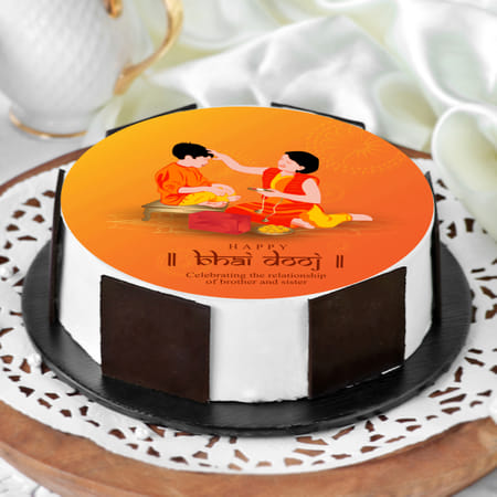 Bhai Dooj Special Poster Cake (1 Kg)-picture-17