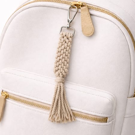 Biege Macrame Bohemia Bag Charm-picture-25