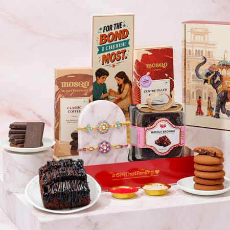 Blessed Bhaiya Bhabhi Rakhi Gift Hamper-picture-39