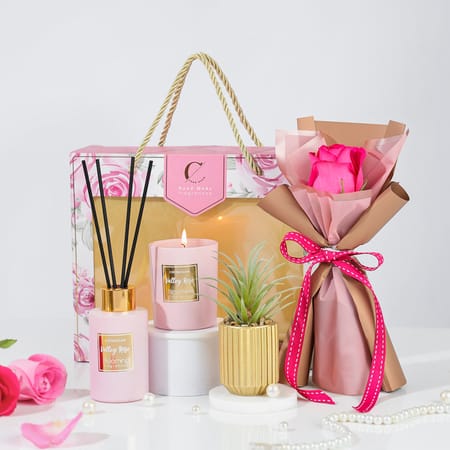 Blissful Aroma Gift Hamper - Roses, Polaroid & Diffuser Set-image-6