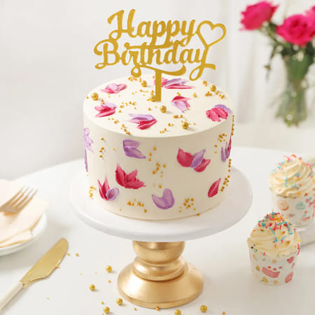 Blossoms Birthday Wishes Cake - 450 gm-picture-18