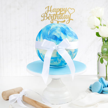 Blue Chocolate Pinata Ball Cake for Birthday (750 Grams)-picture-40