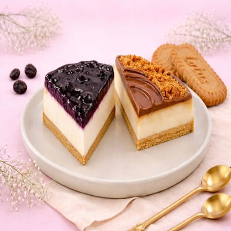 Blueberry Baked Cheesecake Slice with Biscoff Cheesecake Slice-picture-39