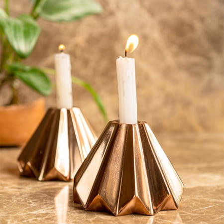 Candle Stand - Rose Gold - Single Piece-image-12