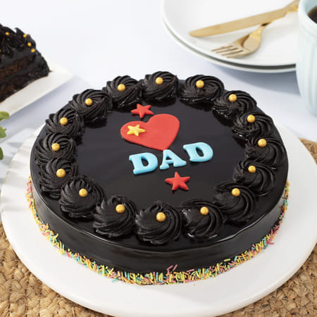 Charming Chocolate Cream Cake For Sweet Dad-image-9
