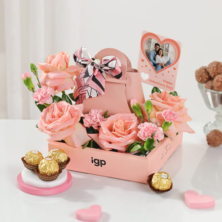 Charming Pink Personalized Valentine's Day Hamper-picture-30