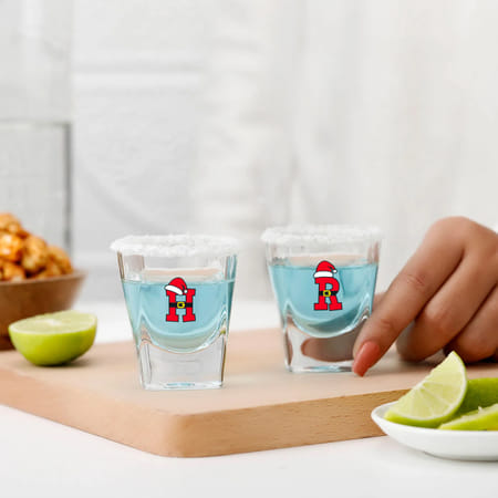 Cheery Christmas Personalized Shots Glass Duo - 50 ML