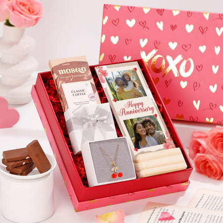Cherry Necklace Anniversary Hamper with Coffee Chocolate-picture-15