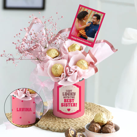 Chocolate Bloom Personalized Arrangement For Sister-picture-33