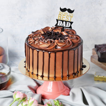 Chocolate Rosettes Cream Cake For The Best Dad-picture-59