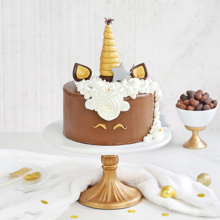 Chocolate Unicorn Semi-Fondant New Year Cake (1Kg)-picture-31