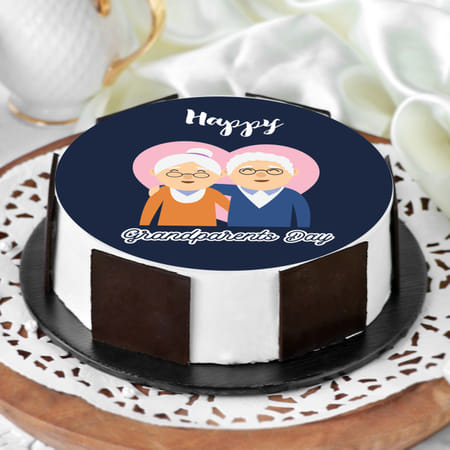 Cute Grandparents Day Cake (1 Kg)-image-48