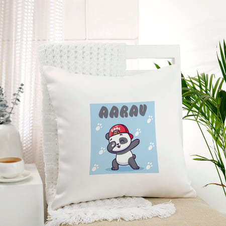 Dabbing Panda Personalized Cushion