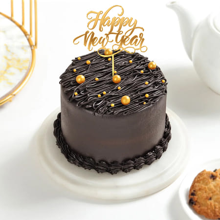 Decadent Truffle New Year Elegance Cake (300 Gm)-image-32