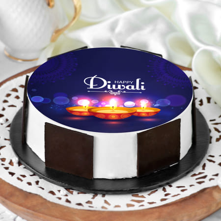 Delicious Happy Diwali Diya Poster Cake-picture-20