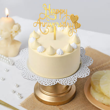 Delicious Pineapple Anniversary Cake