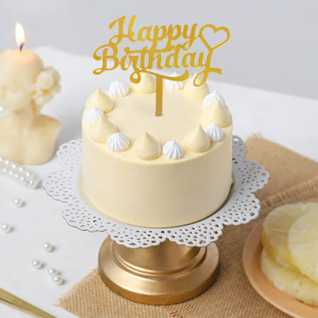 Delicious Pineapple Birthday Cake