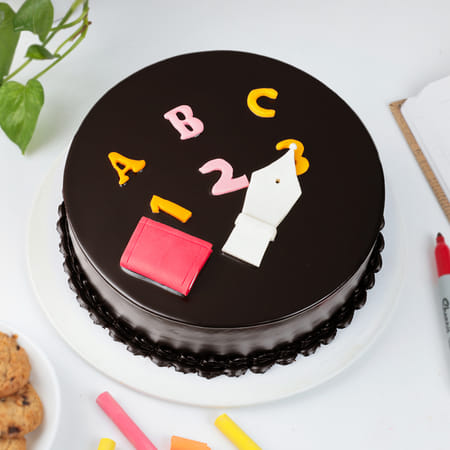 Delightful Teachers Day Choco And Truffle Cake-image-7