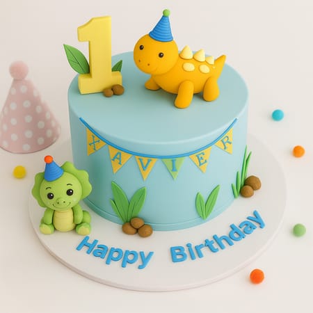 Dino Themed Birthday Cake (3 Kg)-picture-28