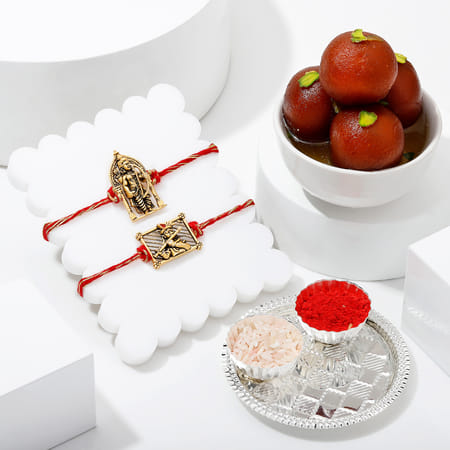 Divine Rustic Rakhis And Gulab Jamun Combo-picture-30