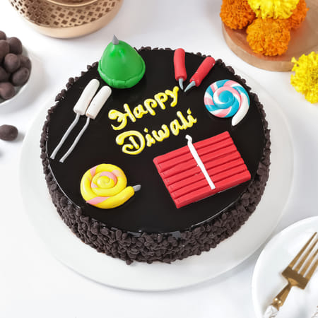Diwali Crackers Chocolate Truffle Cake (1.5 kg)-picture-41