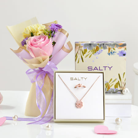 Enchanting Blossoms And Jewellery Combo For Her-picture-21